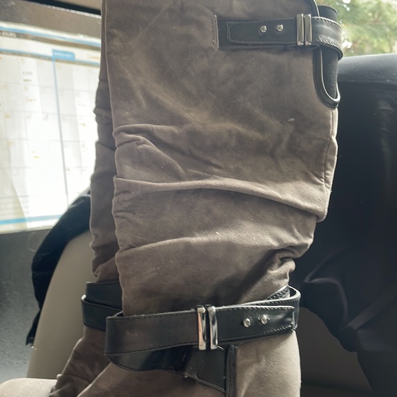 Aldo Suede Style Tall Hidden Wedge Boots - Picture 3 of 7